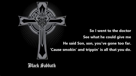 black sabbath lyrics youtube
